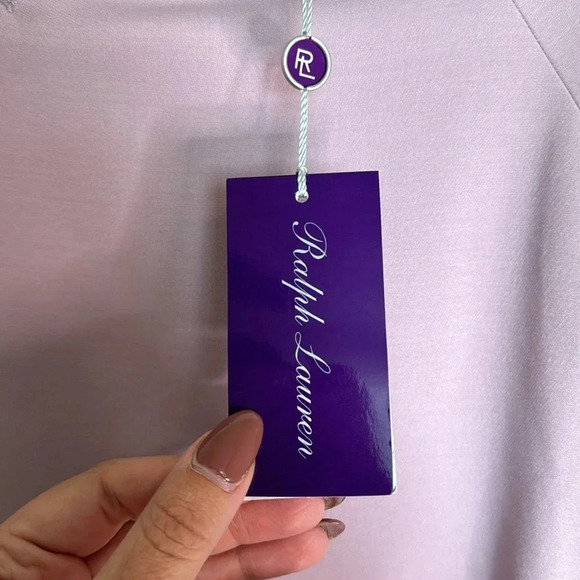 NWT Ralph Lauren Purple Label Made in Italy Lilac Midi Dress Wool/Silk Size 12 - Picture 5 of 15